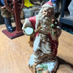 Festive Santa Claus Figurine in Red and White
